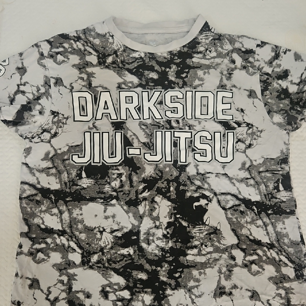 Mens Darkside Jiu Jitsu Shirt - Black and White